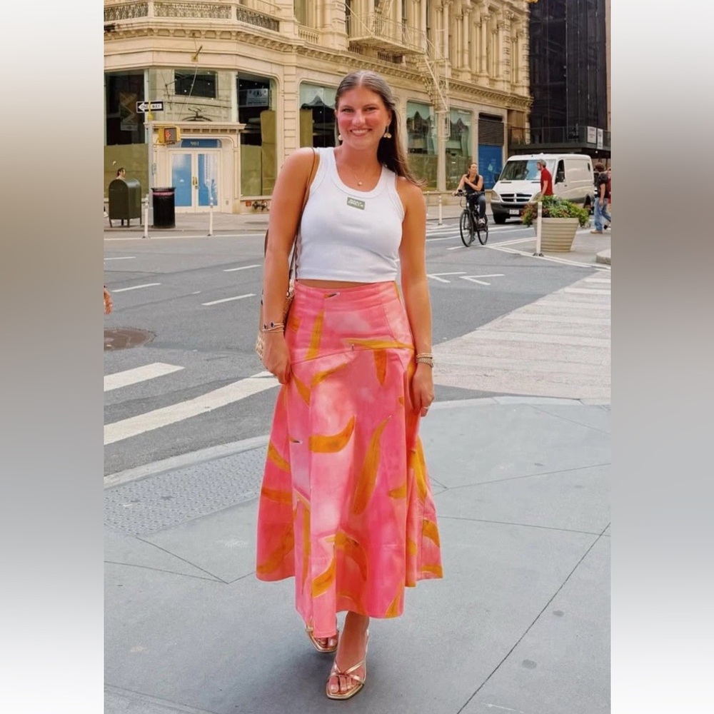 ZARA PRINTED MIDI SKIRT - Picture 6 of 15